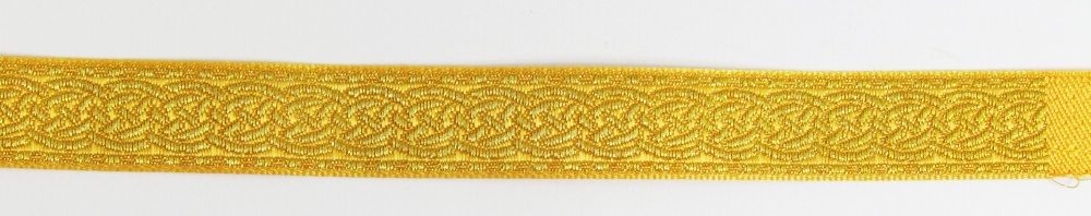 Галун ПЛЕТЕНКА, желтый с золотом, шир. 5 см, РА
