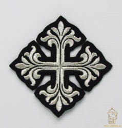 Крест 2 ВИФЛЕЕМ, черный с серебром, 13 см, ВИО Крест 2 ВИФЛЕЕМ, черный с серебром, 13 см, ВИО