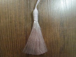 Кисть декоративная, серебро (темное/светлое), длина 10 см, макушка - ваза, арт. 1963, 66284