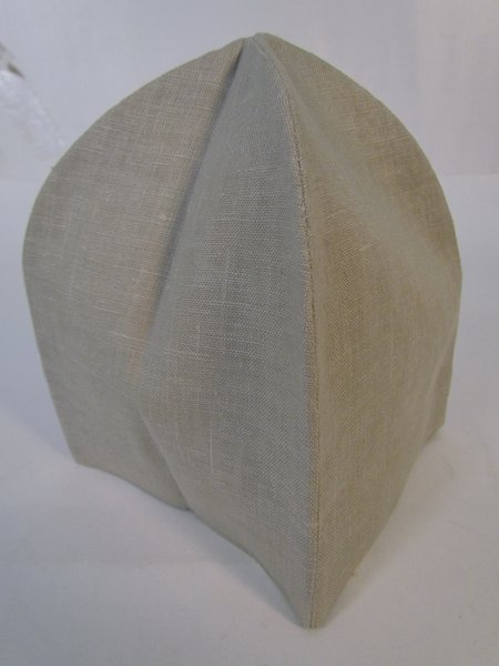 Скуфья мужская, лен, с подкладкой. Цвета - натуральный и черный