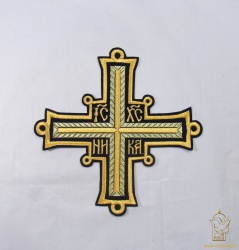Крест Престол/Жертвенник ПЕТЕЛЬНЫЙ, черный с золотом, 27 см