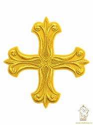 Крест Престол/Жертвенник СОФИЯ горчица с золотом, 23 см
