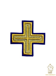 Крест 3 АНДРЕЕВСКИЙ, синий с золотом, 8,5 см