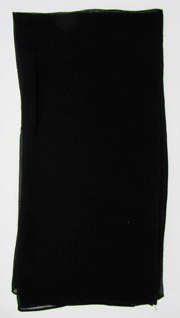 Платок Жатка марлевка 80х80 см однотонный цвет черный