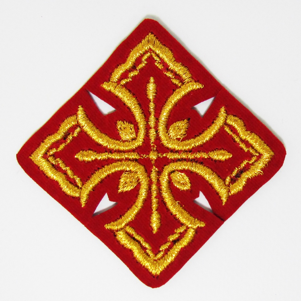 Набор крестов АНГЕЛЫ, требный, красный с золотом, 9 шт,