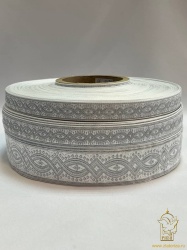 Галун КОСТРОМА, белый с темным серебром, шир. 1,8 см, РА