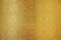 Парча ЯРОСЛАВЛЬ, желтая с горчицей, с золотом, шир. 150 см, Рахманово