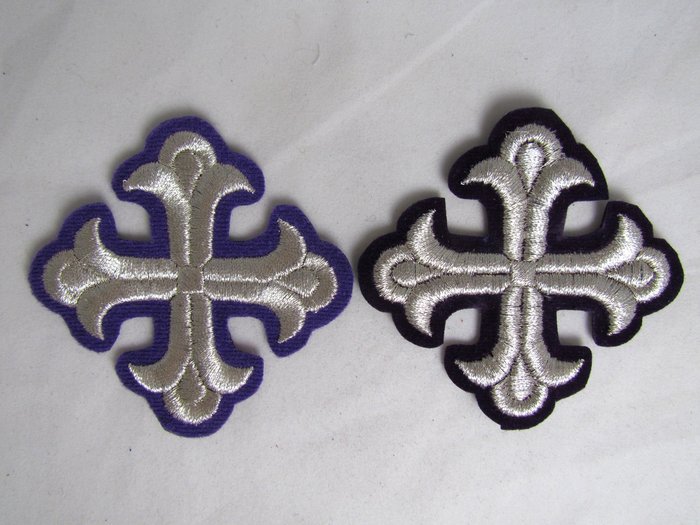 Крест 3 ЛУКОШКО, фиолет с серебром,8-9 см