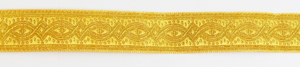Галун КОСТРОМА, желтый с золотом, шир. 2,2 см, РА