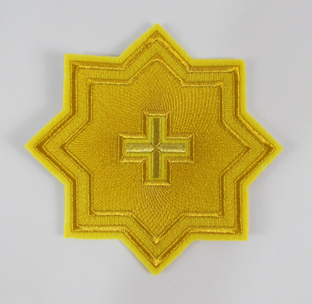 Набор крестов, иерейский, АНДРЕЕВСКИЙ, желтый с золотом, 14 шт