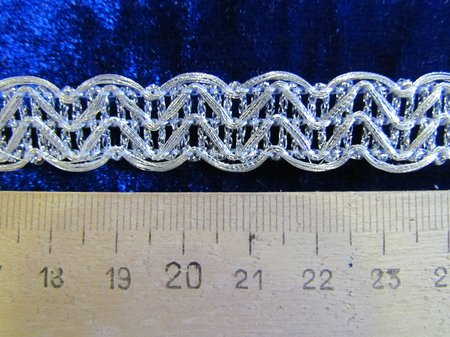 Тесьма серебро 15