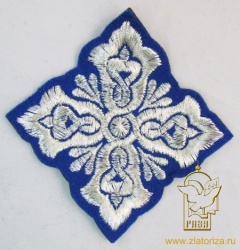 Крест 3 ПЕРЕЗВОН, синий с серебром,8-9 см