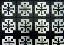 Шелк АРХАИК, черный с серебром, шир. 150 см, Рахманово