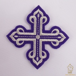 Крест 3 КАНОН, фиолетовый с серебром, 8-9 см Крест 3 КАНОН, фиолетовый с серебром, 8-9 см