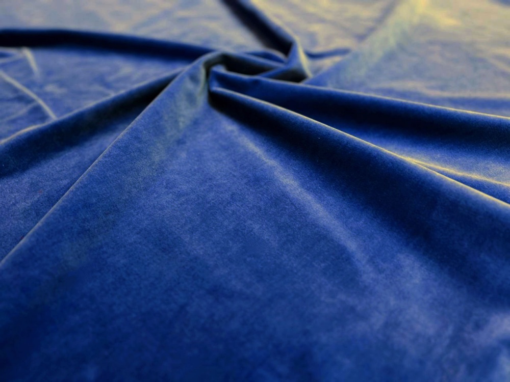 Бархат васильковый М, шир. 150 см, х/б