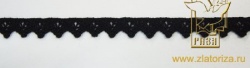 Кружево 125, плетеное, черное