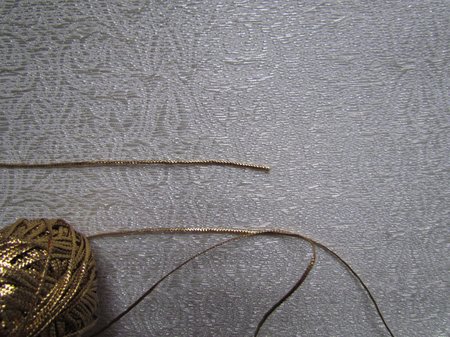 Шнур отделочный 1 мм, золотой, плоский, с2736, р5888, 50 м