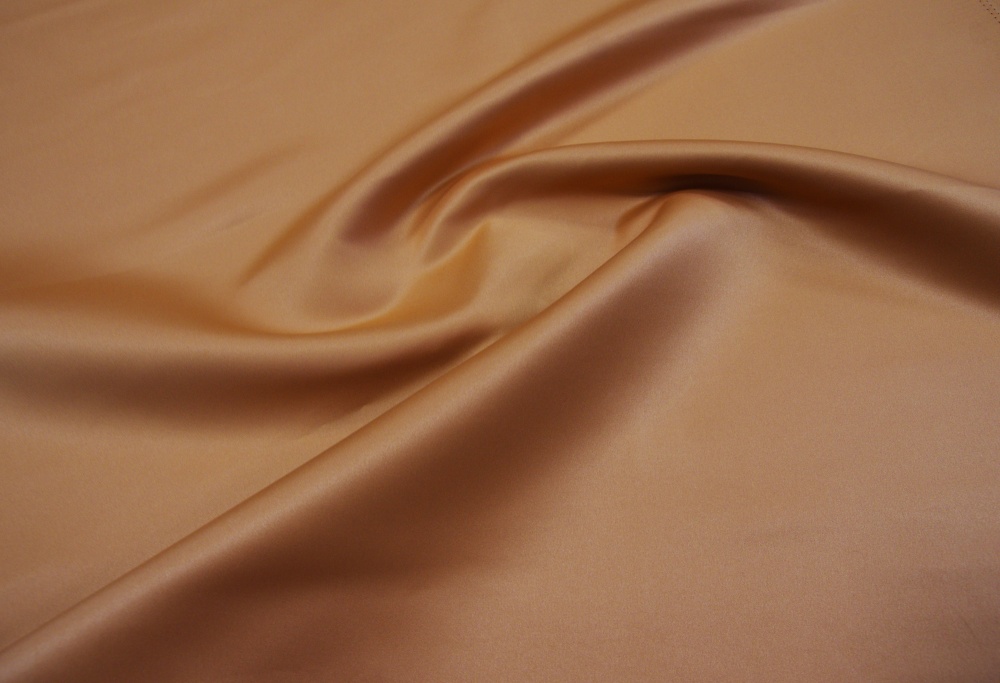 Шелк САТИН охра, плотный, для вышивки, п\э, , шир. 150 см