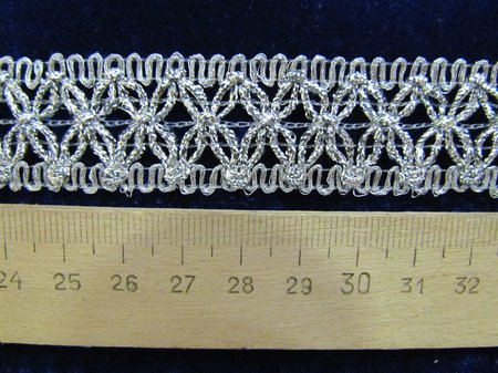 Тесьма серебро 76