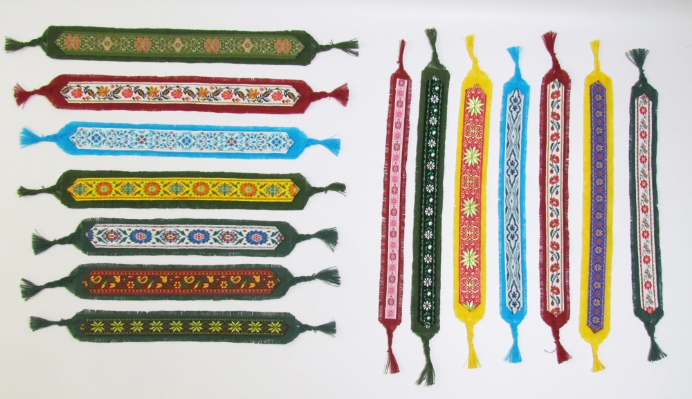 Закладка для небольших книг (лен + тесьма)