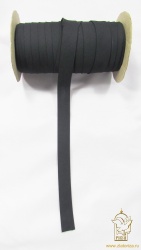 Косая бейка черная с хлопком, шир. 2 см Косая бейка черная с хлопком, шир. 2 см