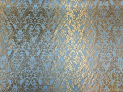 Парча КУПИНА, голубая с золотом, шир. 165 см