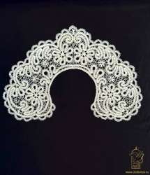 Воротник 2, кружево, шир. 16-18 см, цвет льна