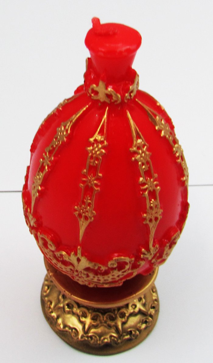 Свеча Яйцо ХВ декоративная с узорами, высота 11,5 см