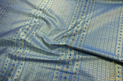 Парча СИНОД, голубая с золотом, шир. 114 см