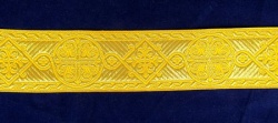 Галун ВИЗАНТИЯ, желтый с золотом, шир. 4 см, ФР