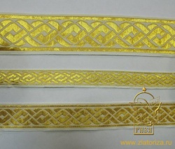 Галун Ногинск ПЛЕТЕНКА бел. золот. шир. 5 см