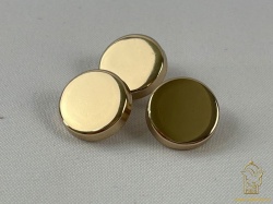 Пуговицы ГЛАДКИЕ золото металл, 18 мм