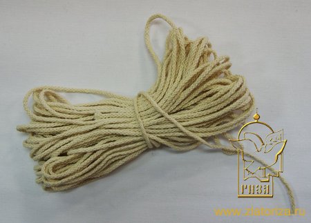 Веревка, х/б, шир. 4 мм, цвет -микс