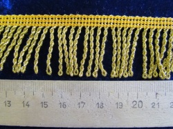 Бахрома золото 27 веревка 3 см, 20 м в упаковке, арт. 1001