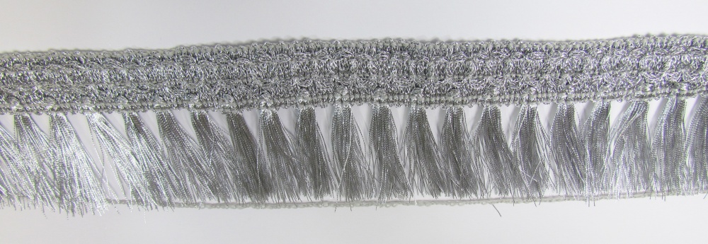 Бахрома серебро 2, шир. 5. 5 см, арт. 1163, 25 в упак, МТ