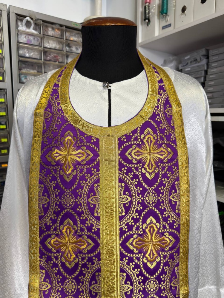 Епитрахиль дорожная с поручами, длина изделия 110 см