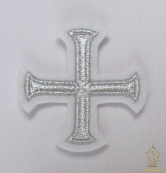 Крест 4 БУЛАТ белый с темным серебром, 6 см, ВИО Крест 4 БУЛАТ белый с темным серебром, 6 см, ВИО