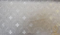 Шелк АЛАНЬЯ малая, белый с серебром, с люрексом, шир. 165 см