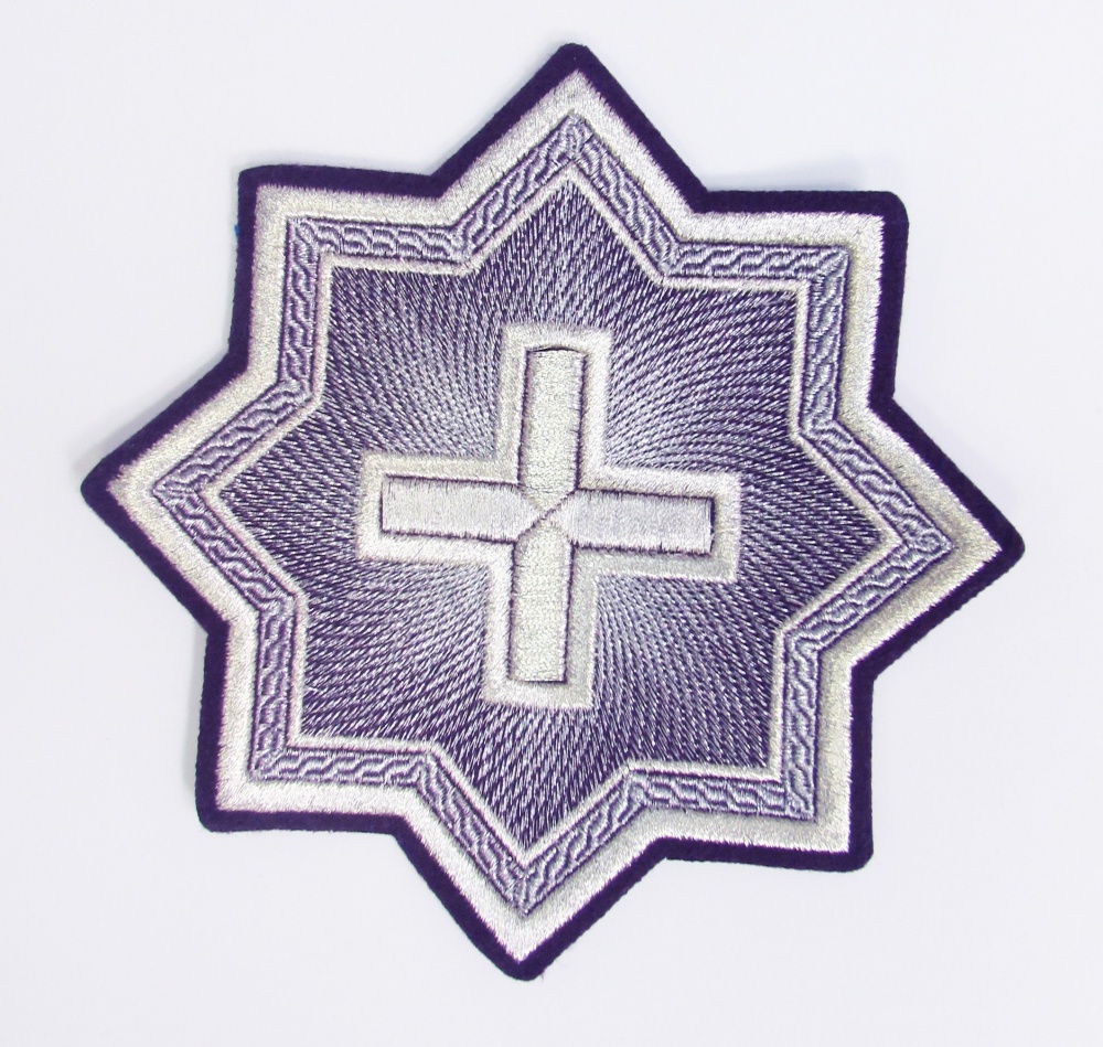 Набор крестов, иерейский, ОМОФОРНЫЙ, фиолетовый с серебром, 14 шт, арт. 22228