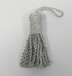 Кисть декоративная серебро ПАТРОН 10см