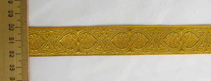 Галун АФИНЫ, горчица с золотом, шир. 2,3 см, ФР