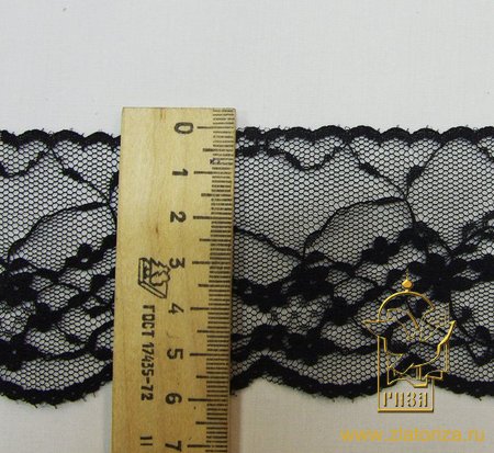 Кружево 54, на сетке, синтетическое, шир. 6 см,