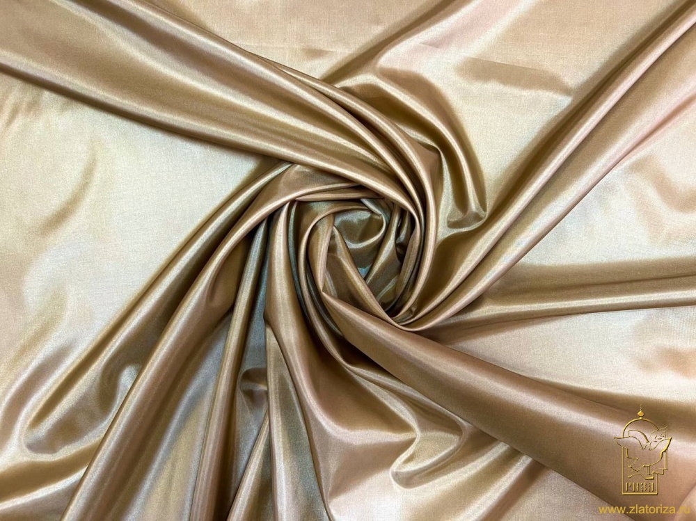 Подкладочная ткань, горчица, шир. 150 см, полиэстер