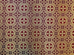 Шелк САМСОН, бордо с золотом, шир. 150 см, Рахманово