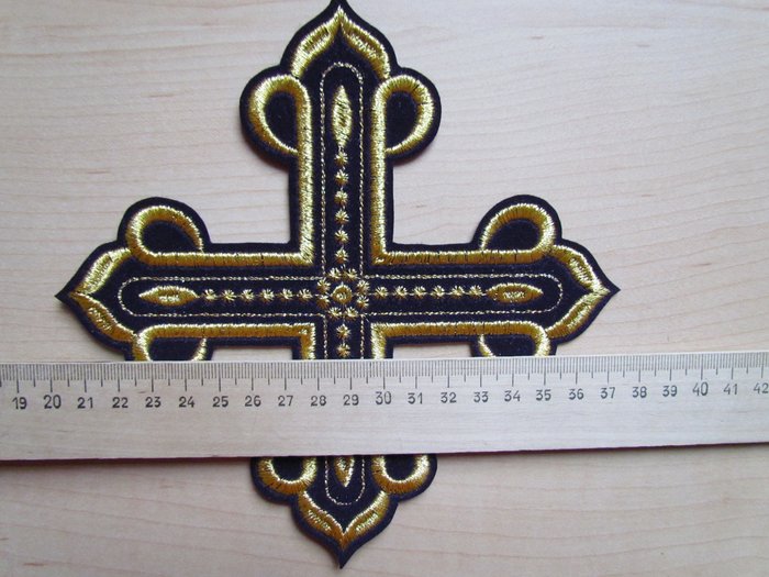 Набор крестов КАНОН W 002, иерейский, черный с серебром, 14 шт,