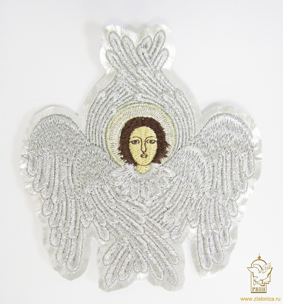 Херувим средний лаке серебро, 12 см