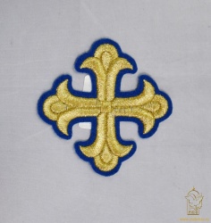 Крест 3 ЛУКОШКО, синий с золотом,8-9 см Крест 3 ЛУКОШКО, синий с золотом,8-9 см