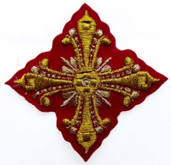 Крест 4 ВАНИН, красный с золотом,6-7 см