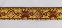 Галун ВИЗАНТИЯ, бордо с золотом, шир. 6 см, ФР Галун ВИЗАНТИЯ, бордо с золотом, шир. 6 см, ФР