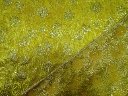 Парча ТЮЛЬПАН, желтая с золотом, шир. 75 см